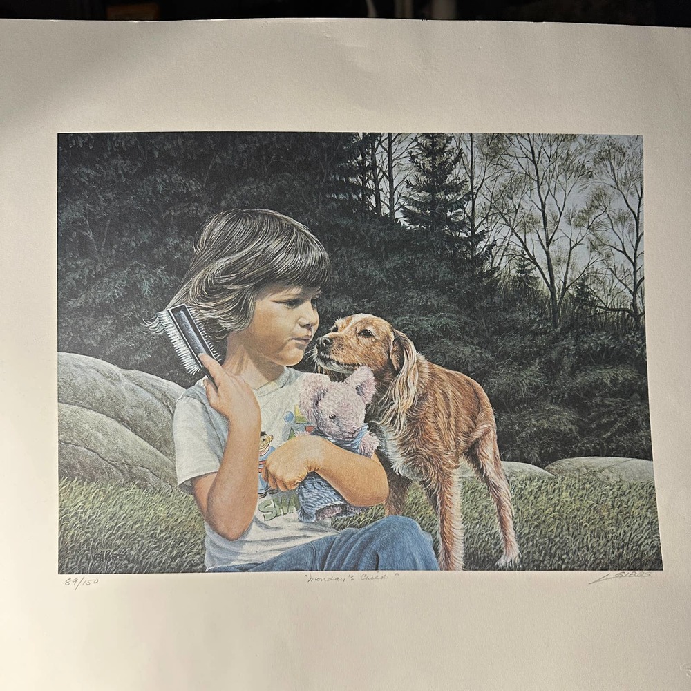 Monday's Child, Lmt. Edition Print, 89/150, L. Gibbs, 10 x 13", Unframed